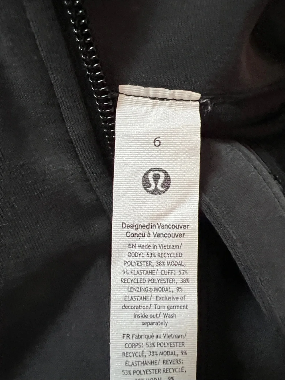 Lululemon Black Softstreme Half Zip Pull Over Sweatshirt Size 6 New With Tags